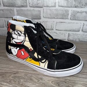 VANS Originals Disney Mickey & Friends Sk8-Hi Sneakers High Top Shoes Mens 11.5